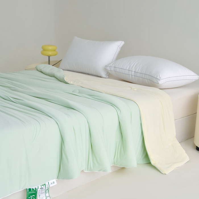 91家纺网 家纺一手货源 找家纺 （总）圣尔雅2025新款A类高克重锦纶氨纶黑科技凉感夏被冰激凌空调被夏凉被