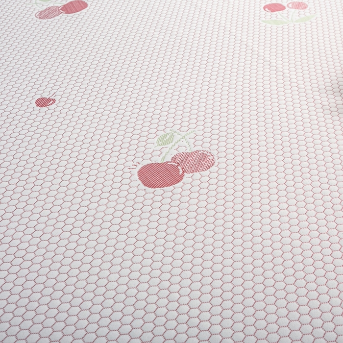 91家纺网 家纺一手货源 找家纺 春寻家纺 2025新款凉豆豆冰丝凉席席子-床裙款 小樱桃