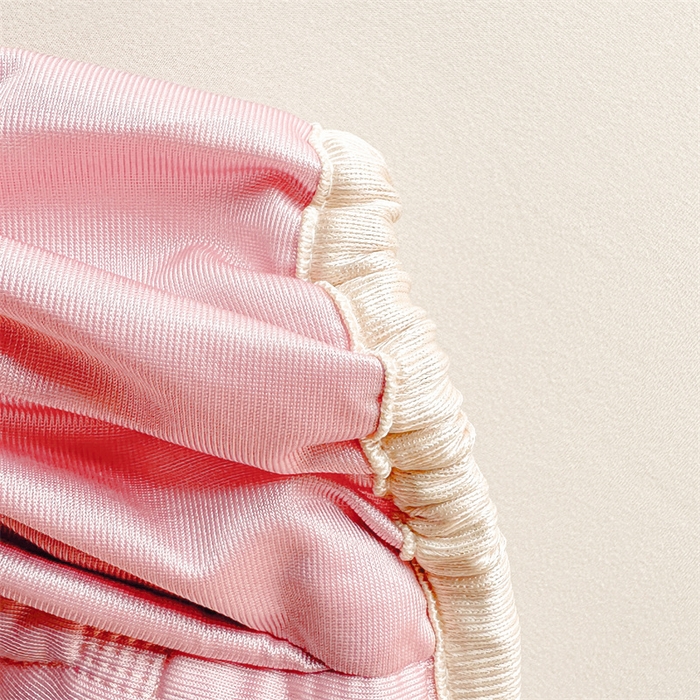91家纺网 家纺一手货源 找家纺 情恒家纺 2025夏季款亮光布加厚双面用床头罩 樱桃粉