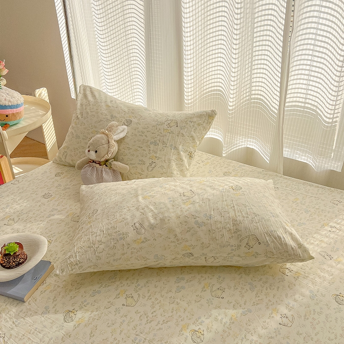 91家纺网 家纺一手货源 找家纺 （总）眠帛家居 2025新款A类水洗皱皱纱印花床笠