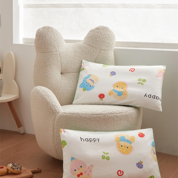 91家纺网 家纺一手货源 找家纺 艾佳宝贝 2025新款A类全棉纯棉儿童单枕套多尺寸可拆式枕头 贪吃蛇