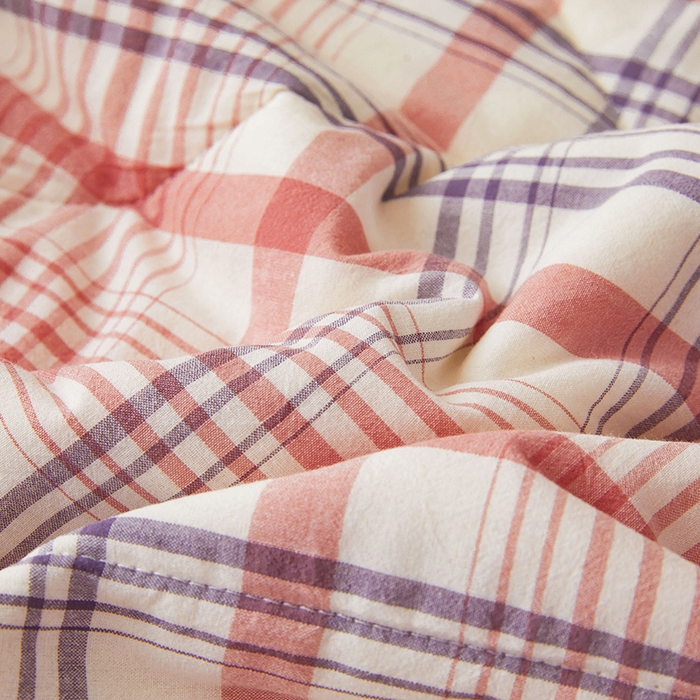 91家纺网 家纺一手货源 找家纺 创优家纺 2025新款无印风格子新疆棉夏被空调被纯棉花被夏被子薄被芯水洗棉包检测 星空粉