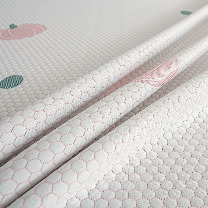 91家纺网 家纺一手货源 找家纺 春寻家纺 2025新款凉豆豆冰丝凉席席子-床裙款 南瓜