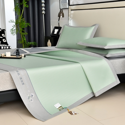 91家纺网 家纺一手货源 找家纺 （总）小牛席业 2025新款经典条纹-绣球冰丝清凉席系列凉席藤席冰藤席冰丝席草席竹席乳胶席凉豆豆席 