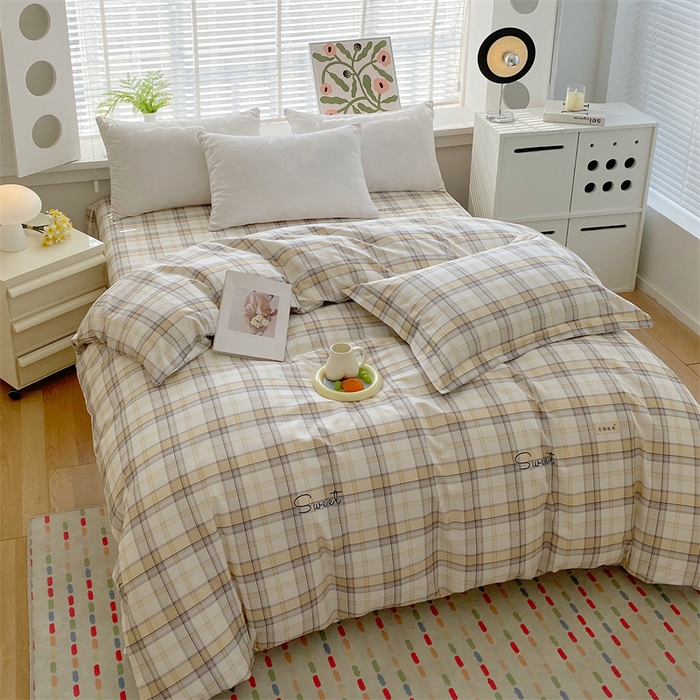 91家纺网 家纺一手货源 找家纺 凯磊2025新款老粗布印花单品被套被套单件 暖格舒居