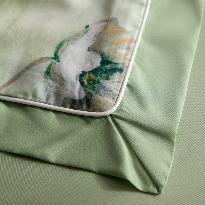 91家纺网 家纺一手货源 找家纺 金喜 2025新款天丝夏被夏凉被薄被子套件数码印花夏被四件套 幻境清语