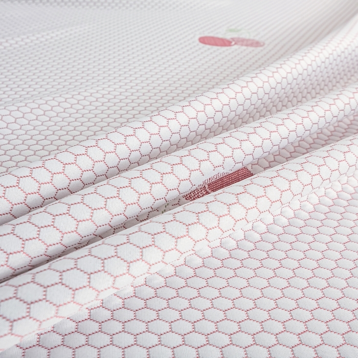 91家纺网 家纺一手货源 找家纺 春寻家纺 2025新款凉豆豆冰丝凉席席子-床裙款 小樱桃