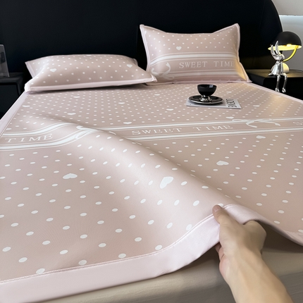 懒猫家纺 2025春夏新款PE凉感提花床席款床笠款凉席 辛瑞拉  床席款