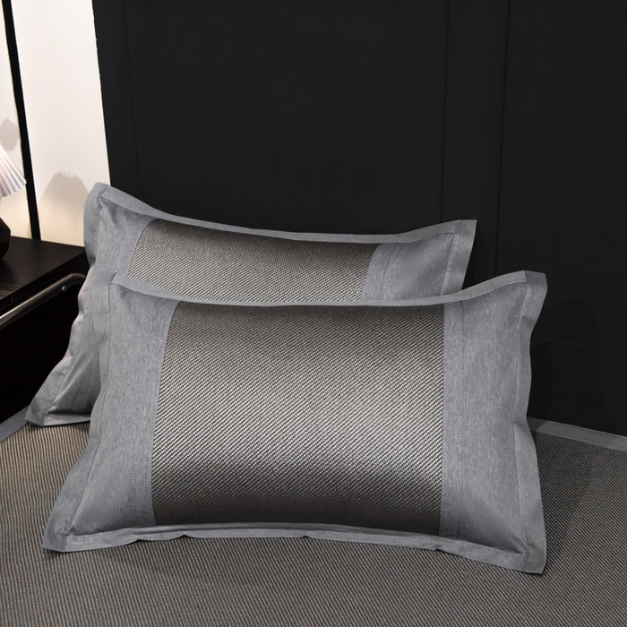 91家纺网 家纺一手货源 找家纺 倾慕家纺 2025新款倾慕刺绣冰藤席 刺绣小狗灰色床笠款