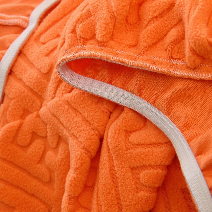 91家纺网 家纺一手货源 找家纺 启博家纺 2025新款磨毛提花高靠背小单人沙发套 橙色