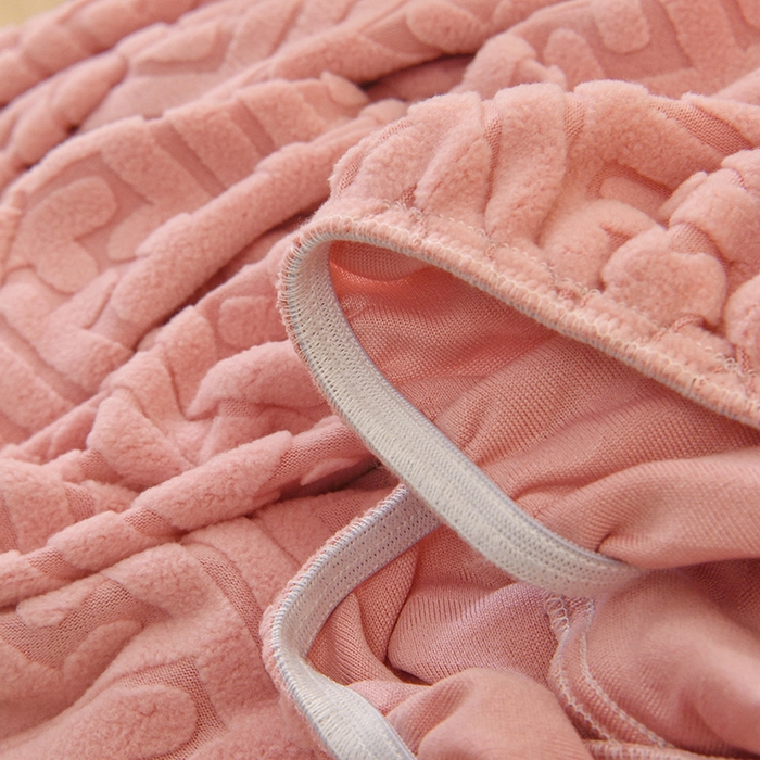 91家纺网 家纺一手货源 找家纺 启博家纺 2025新款磨毛提花高靠背小单人沙发套 桃粉