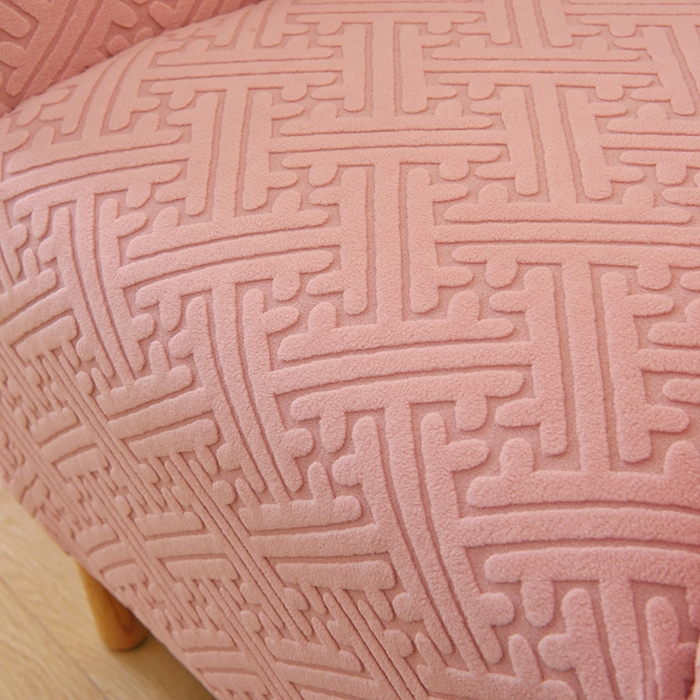 91家纺网 家纺一手货源 找家纺 启博家纺 2025新款磨毛提花高靠背小单人沙发套 桃粉