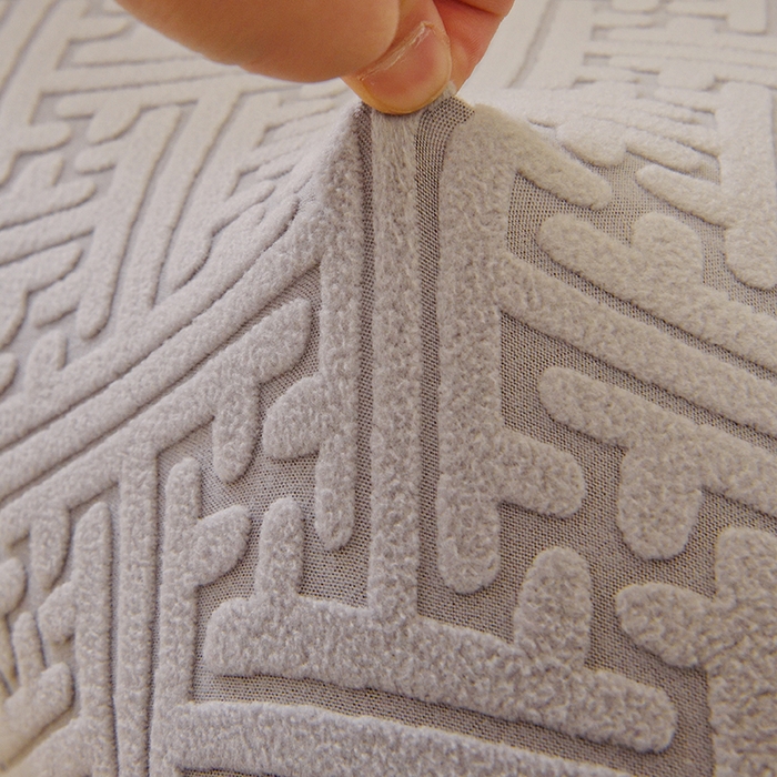 91家纺网 家纺一手货源 找家纺 启博家纺 2025新款磨毛提花高靠背小单人沙发套 灰色