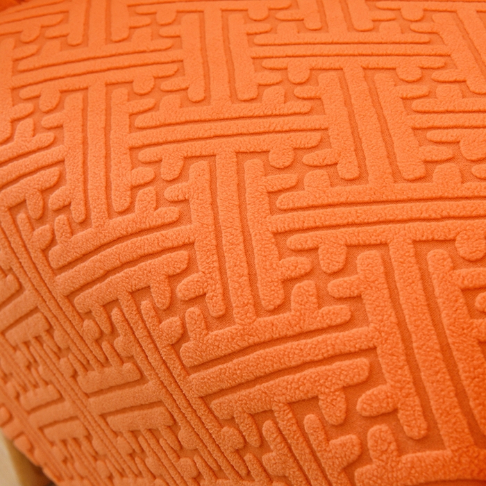 91家纺网 家纺一手货源 找家纺 启博家纺 2025新款磨毛提花高靠背小单人沙发套 橙色