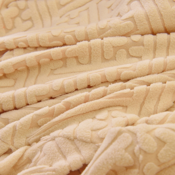 91家纺网 家纺一手货源 找家纺 启博家纺 2025新款磨毛提花高靠背小单人沙发套 米白