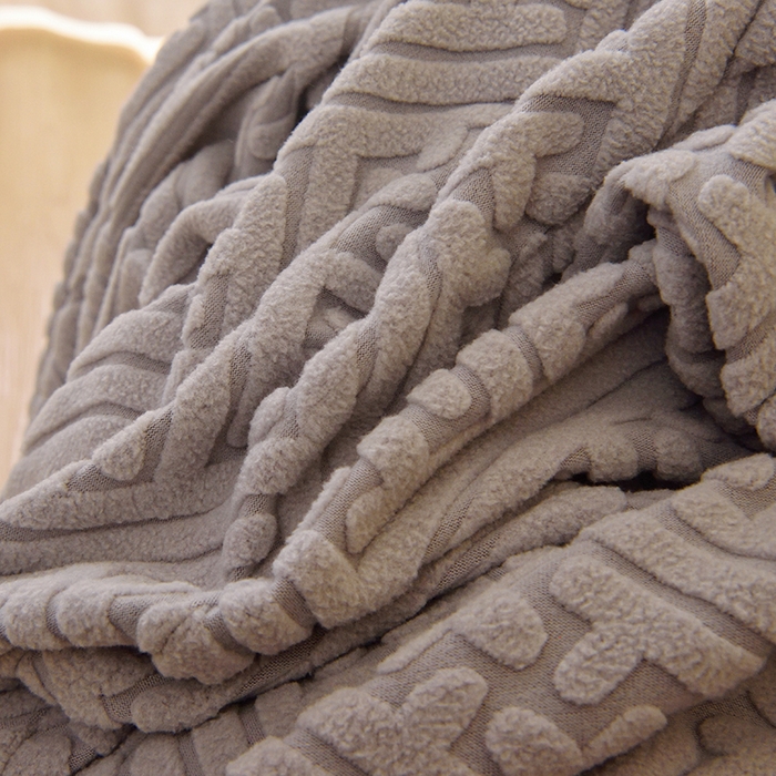 91家纺网 家纺一手货源 找家纺 启博家纺 2025新款磨毛提花高靠背小单人沙发套 灰色