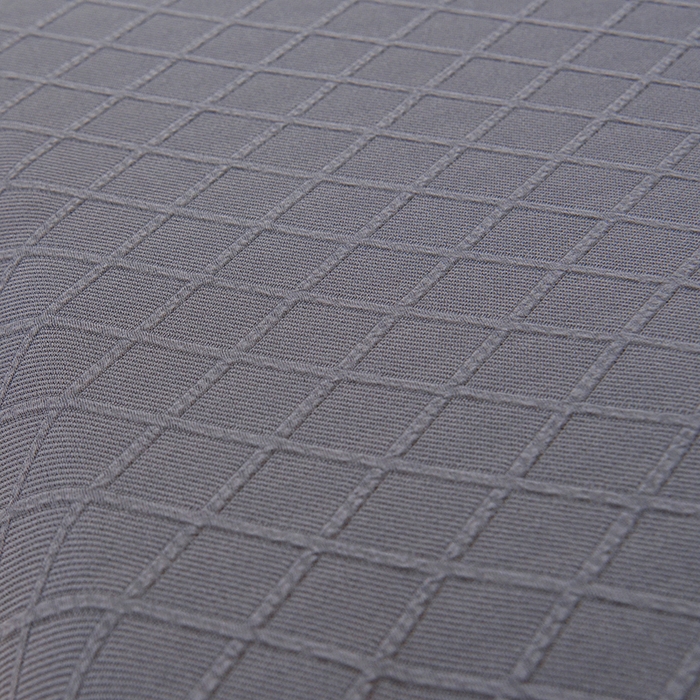 91家纺网 家纺一手货源 找家纺 启博家纺 2025新款菱形格功能款毛毛虫沙发套 灰蓝