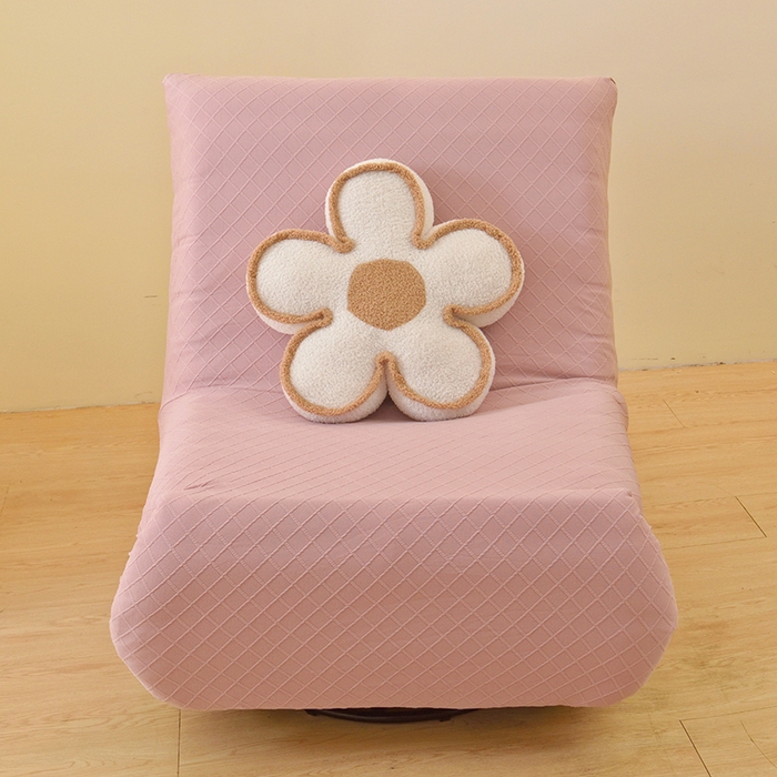 91家纺网 家纺一手货源 找家纺 启博家纺 2025新款菱形格功能款毛毛虫沙发套 桃粉