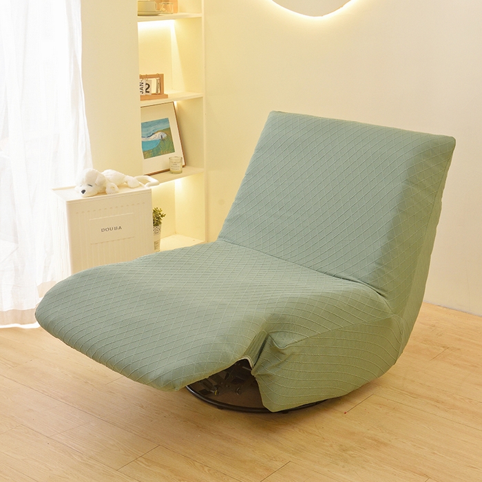 91家纺网 家纺一手货源 找家纺 启博家纺 2025新款菱形格功能款毛毛虫沙发套 果绿