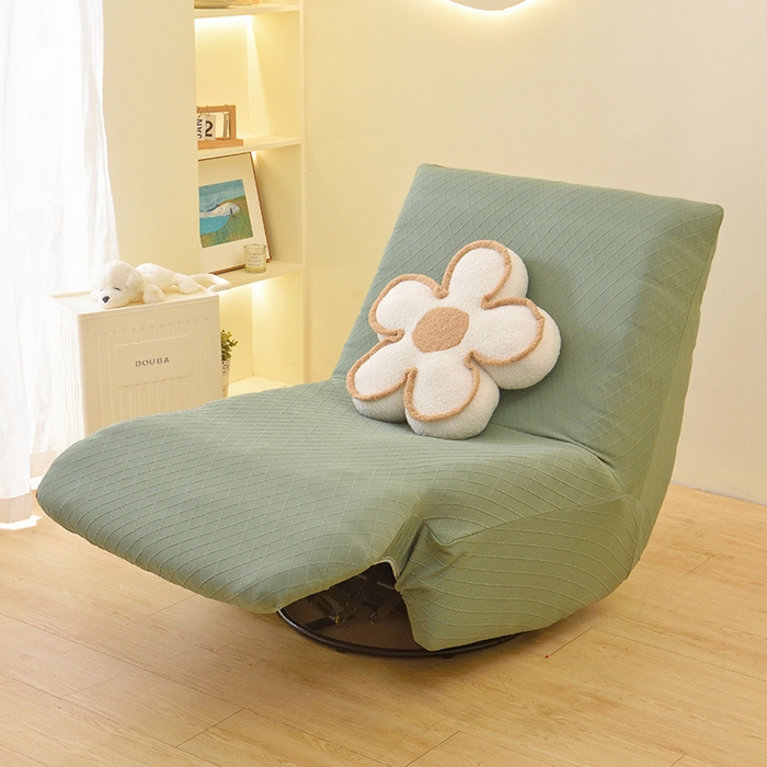 91家纺网 家纺一手货源 找家纺 启博家纺 2025新款菱形格功能款毛毛虫沙发套 果绿