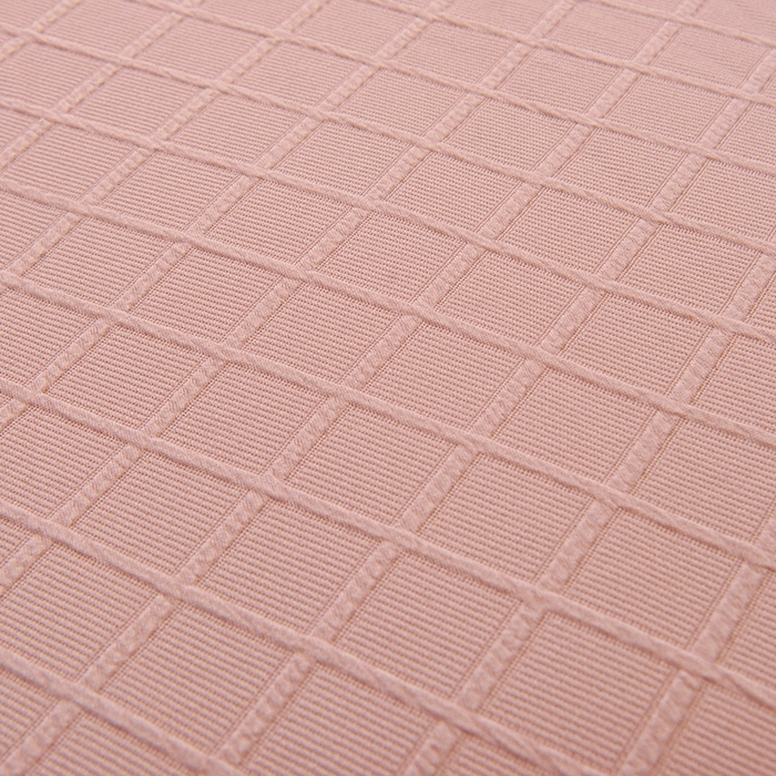 91家纺网 家纺一手货源 找家纺 启博家纺 2025新款菱形格功能款毛毛虫沙发套 桃粉