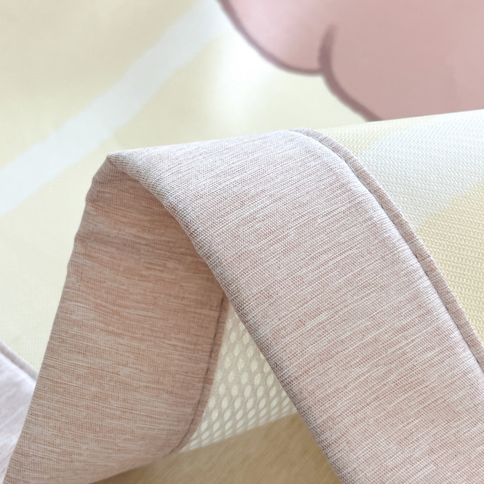 91家纺网 家纺一手货源 找家纺 博雅 2025新款miiiiichan正版权A类大版数码印花1200D冰丝凉席席子 奶油小熊