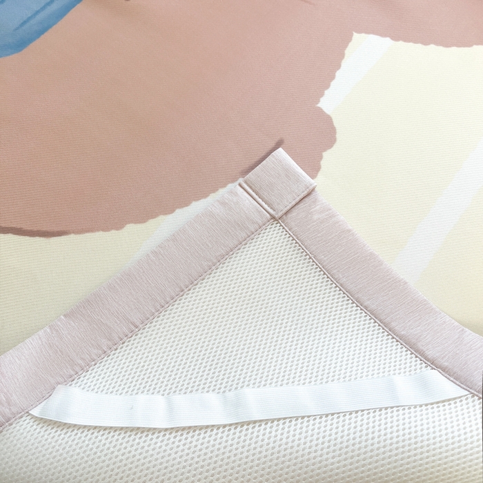 91家纺网 家纺一手货源 找家纺 博雅 2025新款miiiiichan正版权A类大版数码印花1200D冰丝凉席席子 奶油小熊