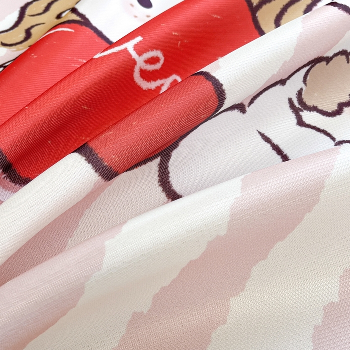 91家纺网 家纺一手货源 找家纺 博雅 2025新款miiiiichan正版权A类大版数码印花1200D冰丝凉席席子 可爱莉莉