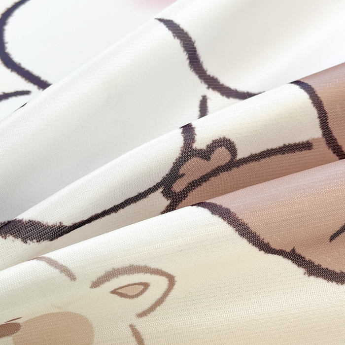 91家纺网 家纺一手货源 找家纺 博雅 2025新款miiiiichan正版权A类大版数码印花1200D冰丝凉席席子 贪吃熊