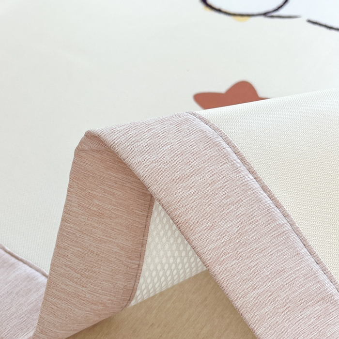 91家纺网 家纺一手货源 找家纺 博雅 2025新款miiiiichan正版权A类大版数码印花1200D冰丝凉席席子 星愿小狗