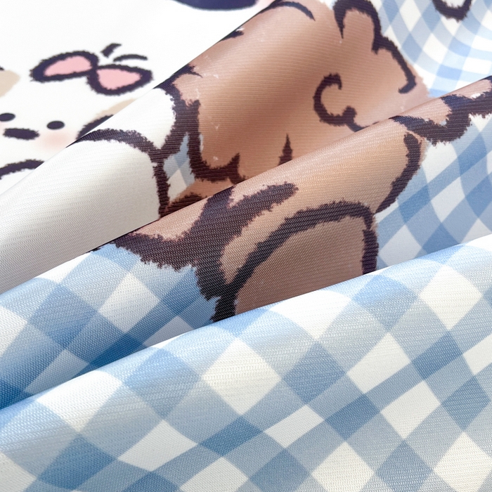 91家纺网 家纺一手货源 找家纺 博雅 2025新款miiiiichan正版权A类大版数码印花1200D冰丝凉席席子 俏皮小狗