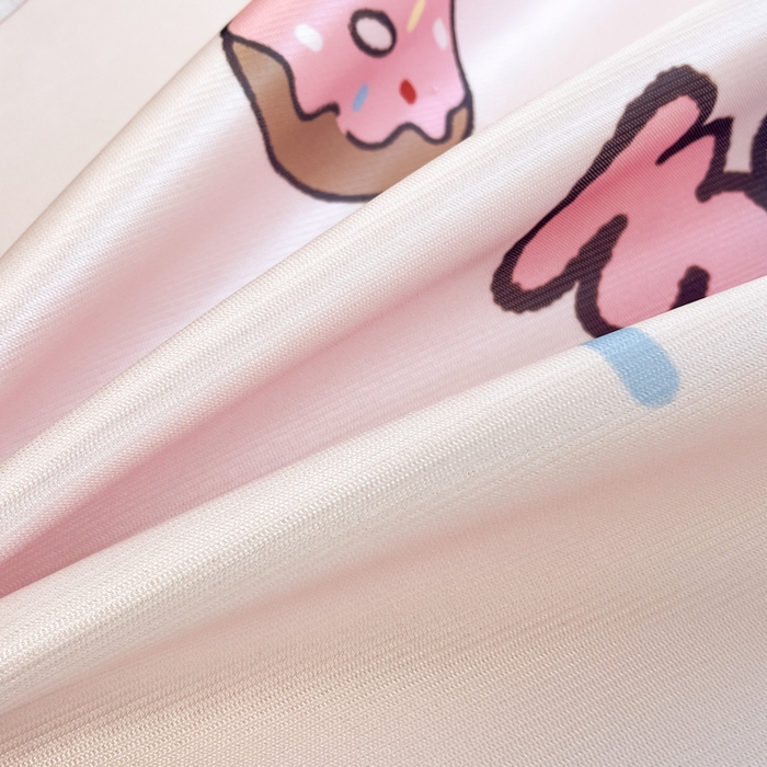 91家纺网 家纺一手货源 找家纺 博雅 2025新款miiiiichan正版权A类大版数码印花1200D冰丝凉席席子 甜甜圈女孩