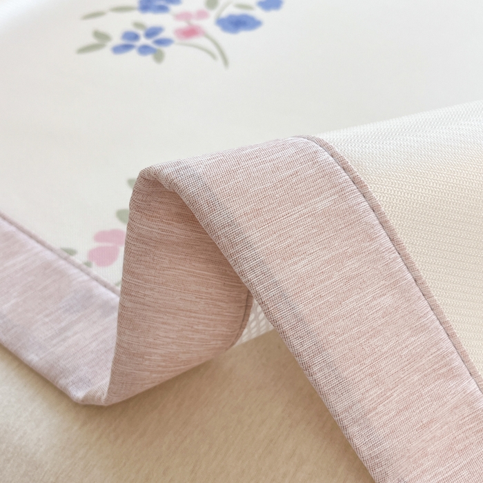 91家纺网 家纺一手货源 找家纺 博雅 2025新款miiiiichan正版权A类大版数码印花1200D冰丝凉席席子 花束熊