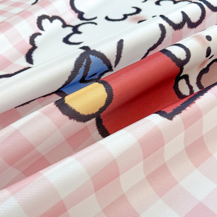 91家纺网 家纺一手货源 找家纺 博雅 2025新款miiiiichan正版权A类大版数码印花1200D冰丝凉席席子 狗狗乐园