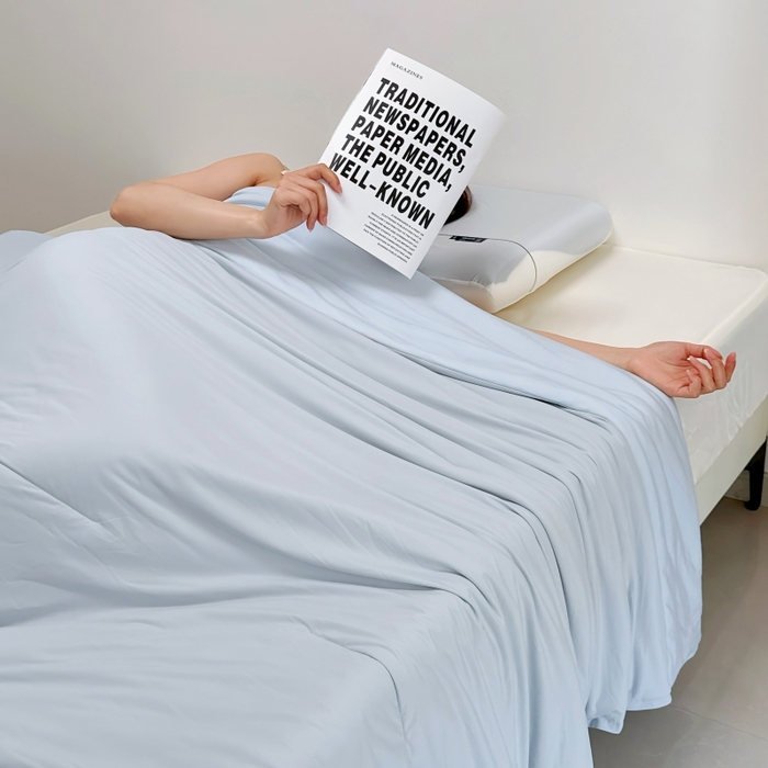 91家纺网 家纺一手货源 找家纺 兜米家居 2025亚朵同款夏季深睡被pro2夏凉被可机洗空调被透气被子 青空灰pro2