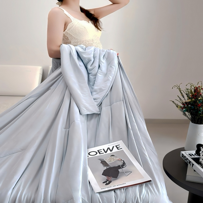 91家纺网 家纺一手货源 找家纺 兜米家居 2025亚朵同款夏季深睡被pro2夏凉被可机洗空调被透气被子 青空灰pro2