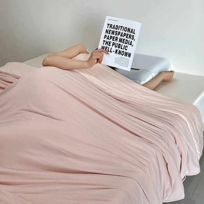 兜米家居 2025亚朵同款夏季深睡被pro2夏凉被可机洗空调被透气被子 橘雾粉pro2