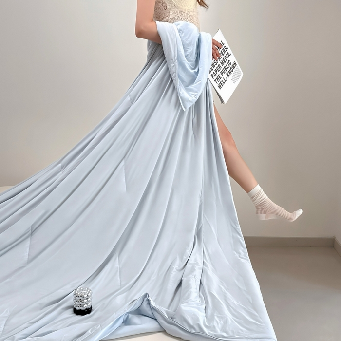 91家纺网 家纺一手货源 找家纺 兜米家居 2025亚朵同款夏季深睡被pro2夏凉被可机洗空调被透气被子 青空灰pro2