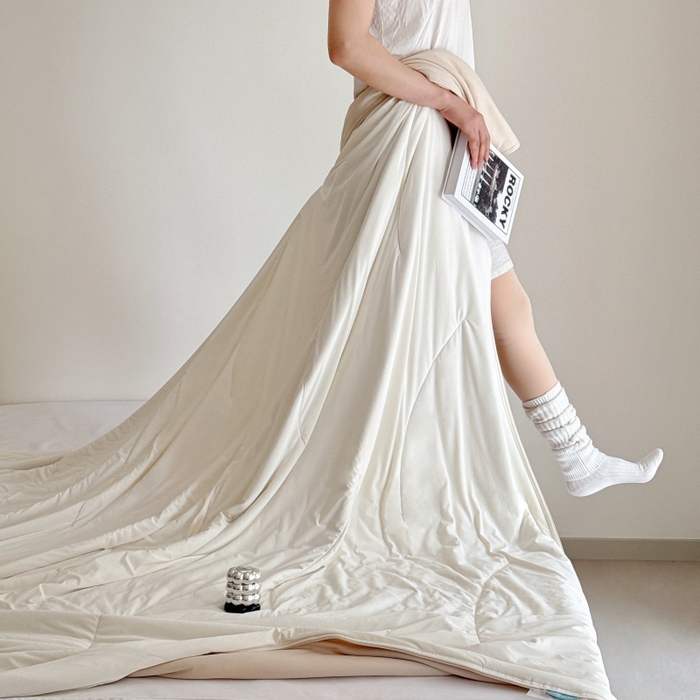 91家纺网 家纺一手货源 找家纺 兜米家居 2025亚朵同款夏季深睡被pro2夏凉被可机洗空调被透气被子 浅杏