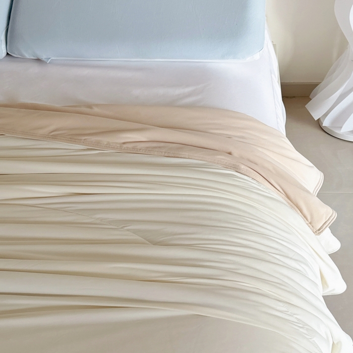 91家纺网 家纺一手货源 找家纺 兜米家居 2025亚朵同款夏季深睡被pro2夏凉被可机洗空调被透气被子 浅杏