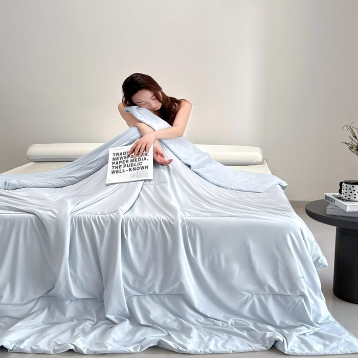 91家纺网 家纺一手货源 找家纺 兜米家居 2025亚朵同款夏季深睡被pro2夏凉被可机洗空调被透气被子 青空灰pro2