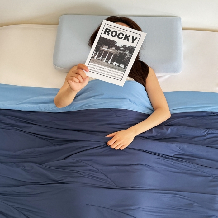 91家纺网 家纺一手货源 找家纺 兜米家居 2025亚朵同款夏季深睡被pro2夏凉被可机洗空调被透气被子 深蓝