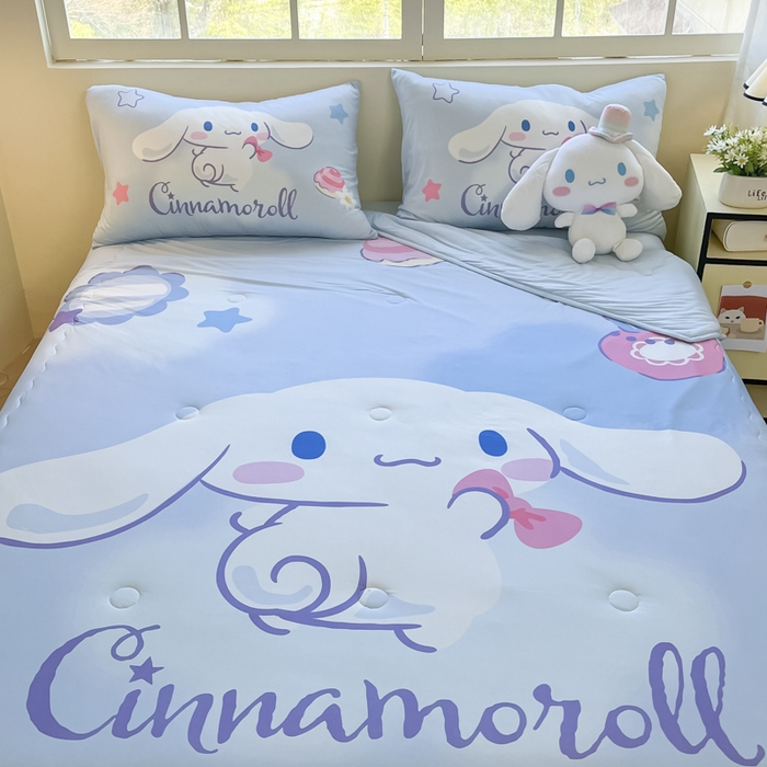 91家纺网 家纺一手货源 找家纺 花满路 2025新款儿童针织棉夏被-大床图 玉桂狗