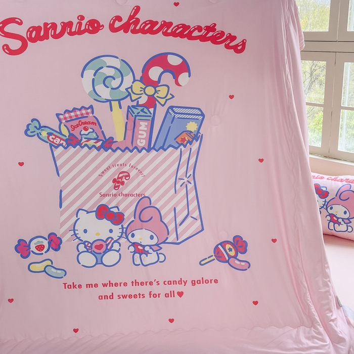 91家纺网 家纺一手货源 找家纺 花满路 2025新款儿童针织棉夏被-大床图 KT伙伴