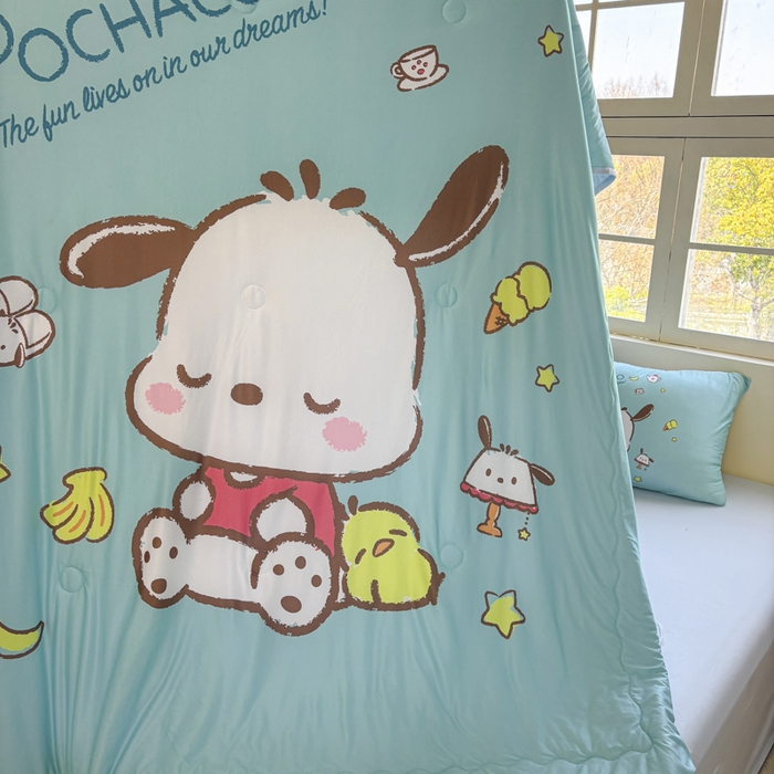 91家纺网 家纺一手货源 找家纺 花满路 2025新款儿童针织棉夏被-大床图 卡帕狗