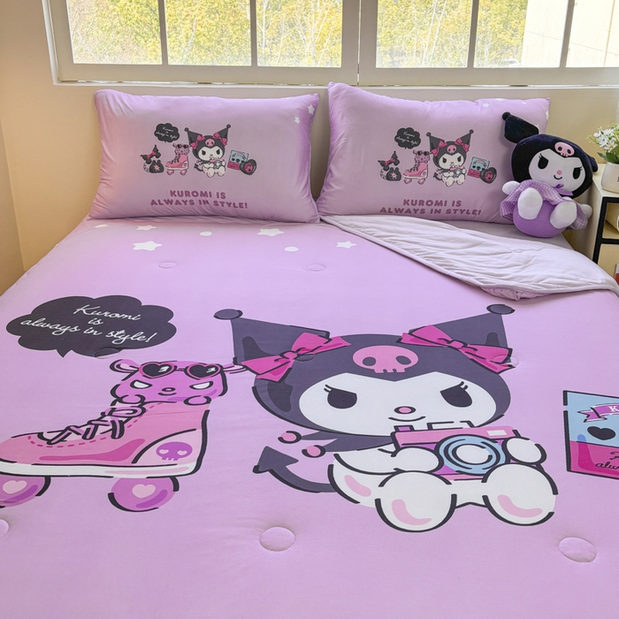 91家纺网 家纺一手货源 找家纺 花满路 2025新款儿童针织棉夏被-大床图 库洛米