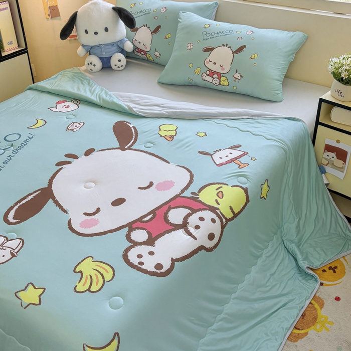 91家纺网 家纺一手货源 找家纺 花满路 2025新款儿童针织棉夏被-大床图 卡帕狗