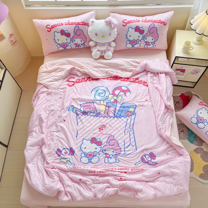 花满路 2025新款儿童针织棉夏被-大床图 KT伙伴