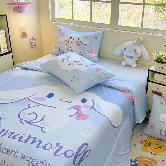 91家纺网 家纺一手货源 找家纺 花满路 2025新款儿童针织棉夏被-大床图 玉桂狗