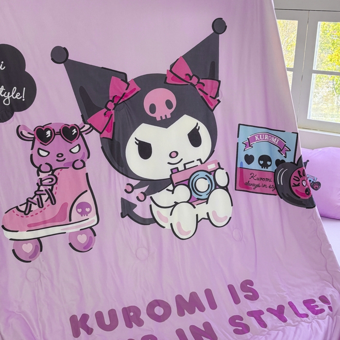 91家纺网 家纺一手货源 找家纺 花满路 2025新款儿童针织棉夏被-大床图 库洛米